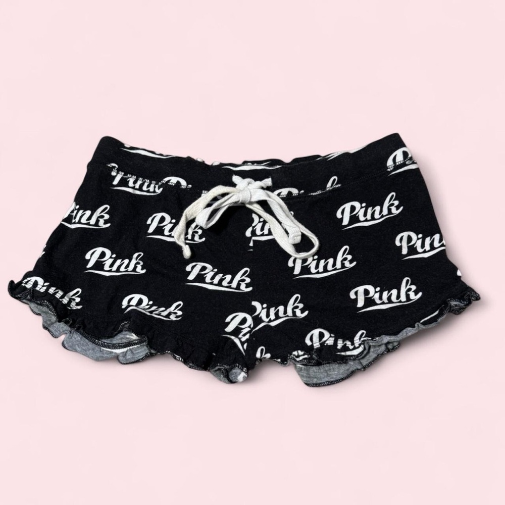 PINK Victoria's Secret Black and White Athletic Shorts
